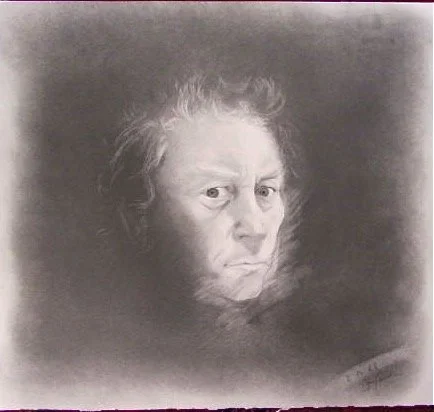Anthony Benjamin, Self Portrait, 1988, pencil and graphite