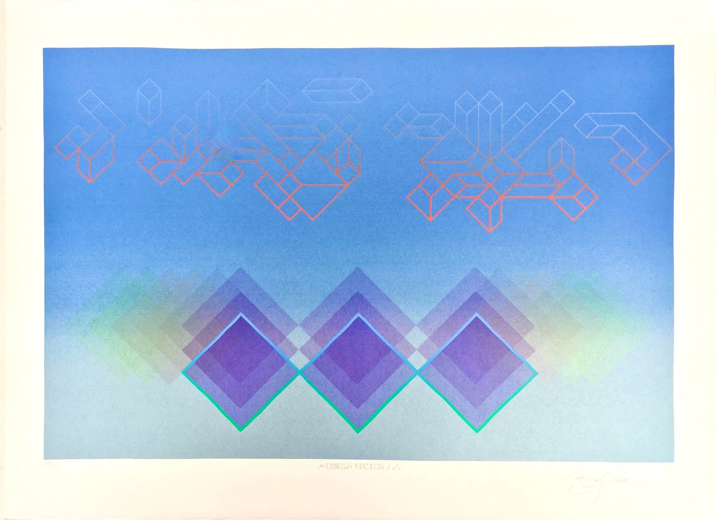 Omega Factor II, 1976, screenprint