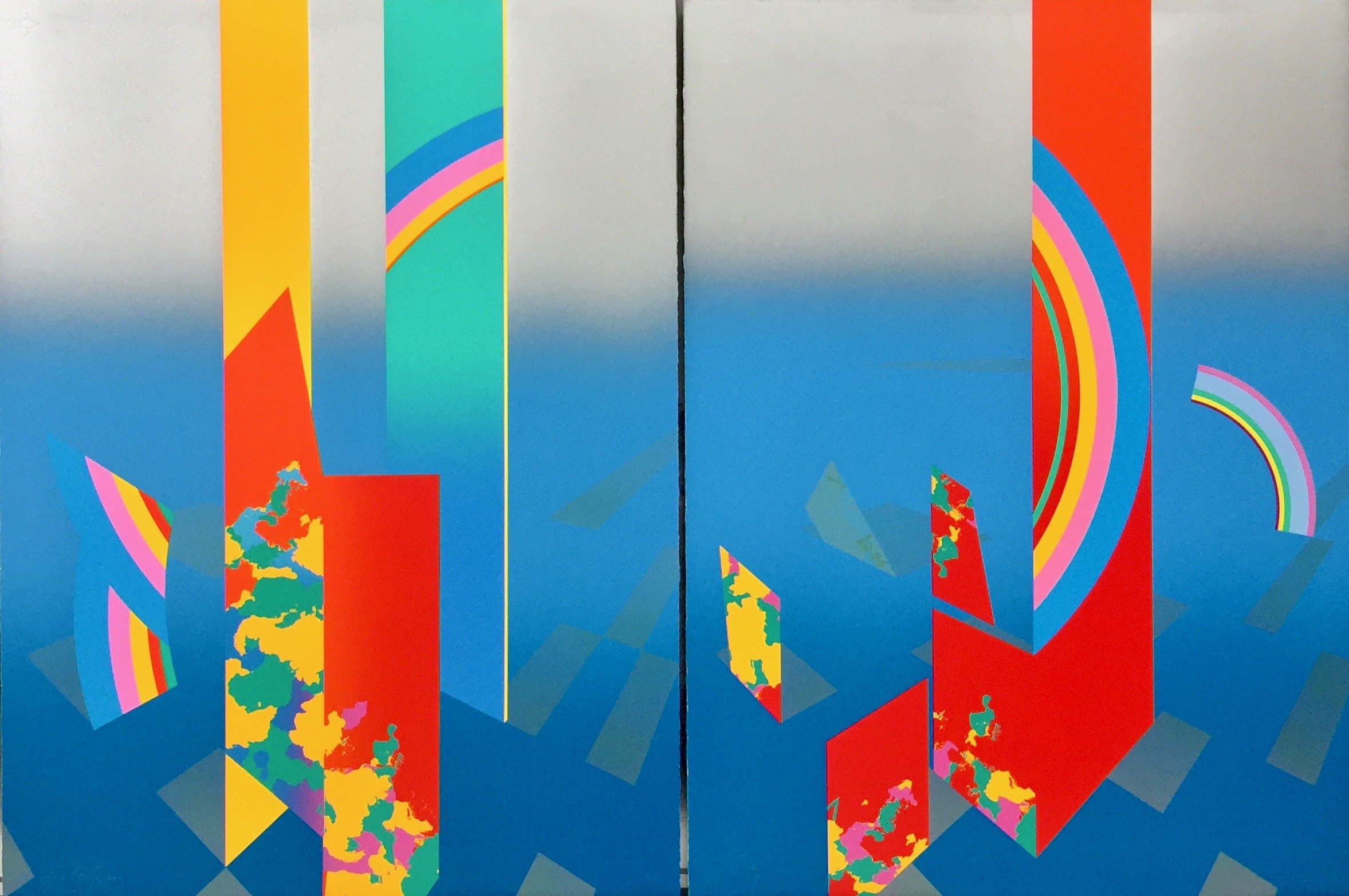 Untitled diptych screenprint,1987 (56 cm x 77 cm)