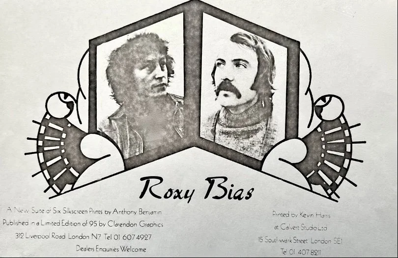 Anthony and Kevin Harris, advert for the suite of prints in the Arts Review, November 1974