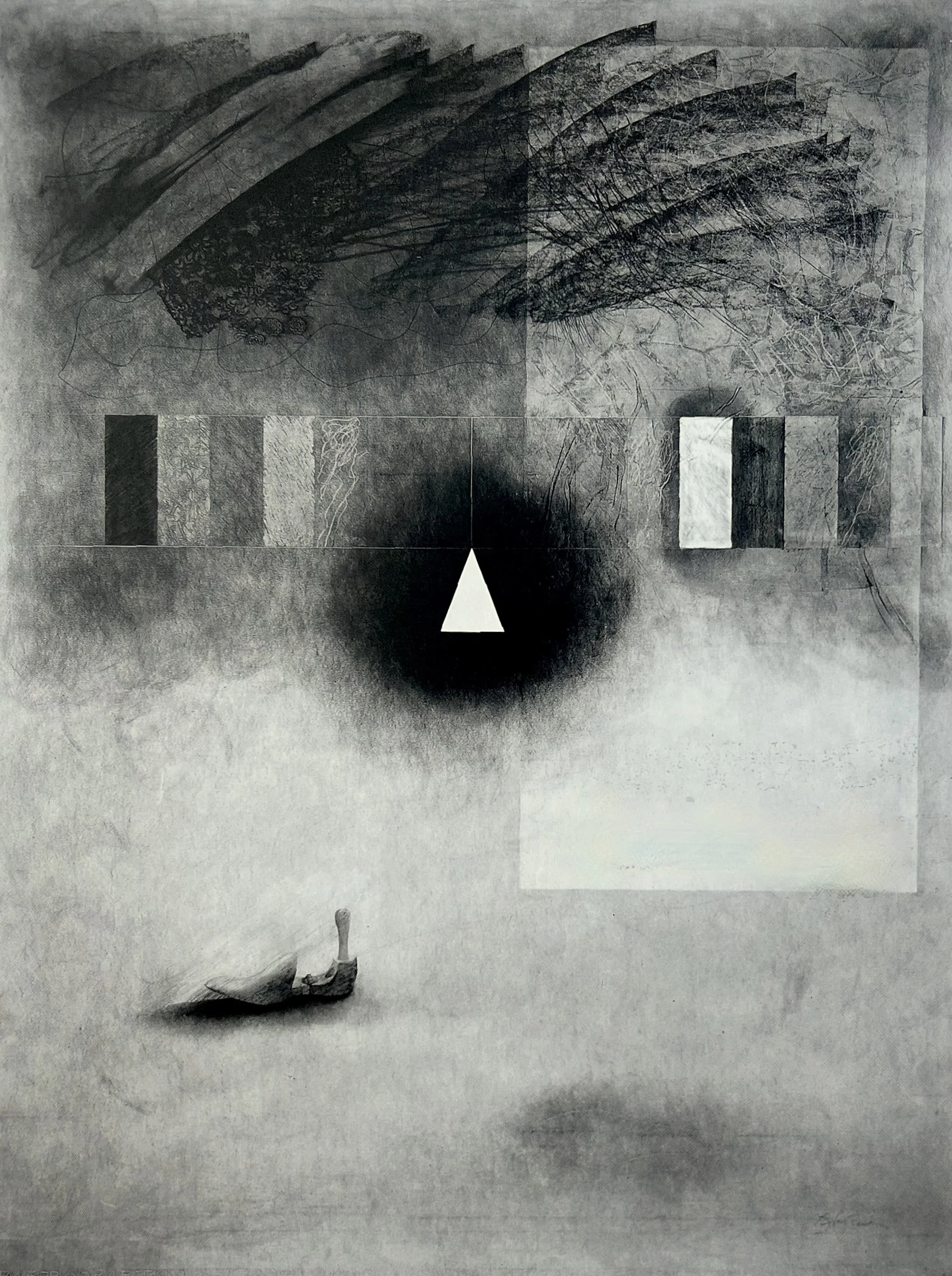 Footprint, 1989, pencil on paper (150 cm x 112.5 cm)