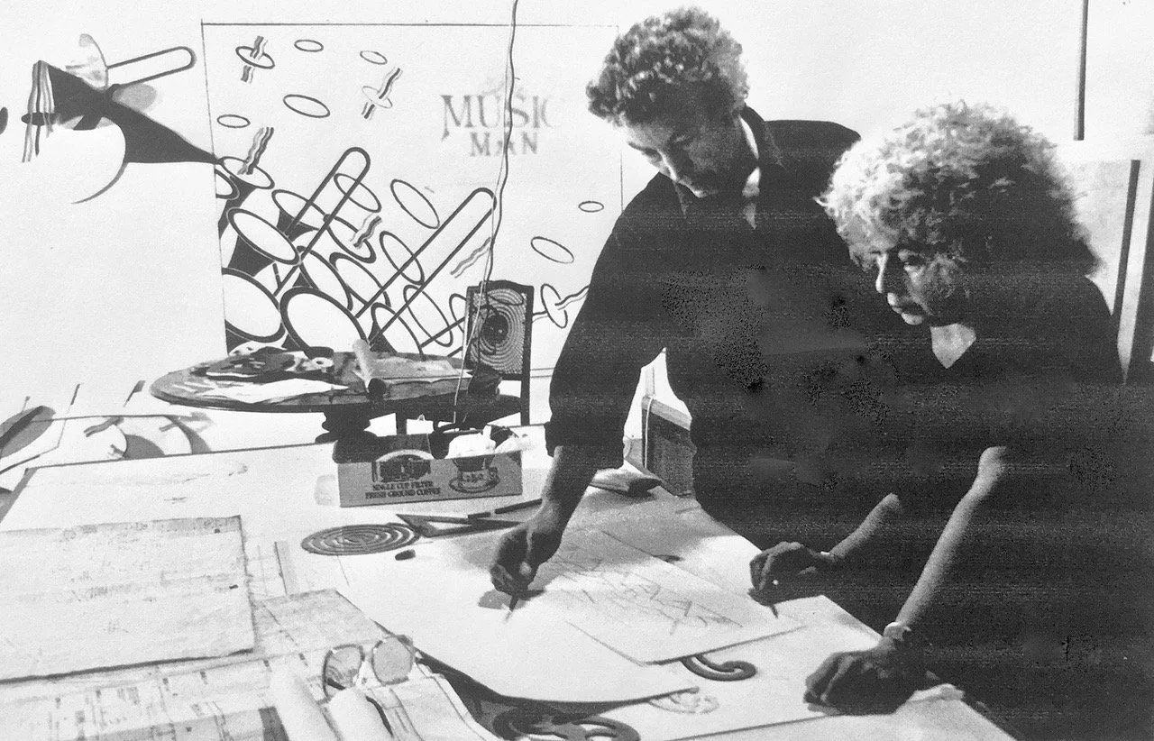 Benjamin and Nancy Patterson in the studio. Photo: Jessica Strang, 1987
