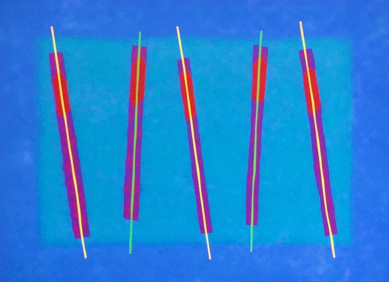 The Dancers, 2002, acrylic, his last completed painting