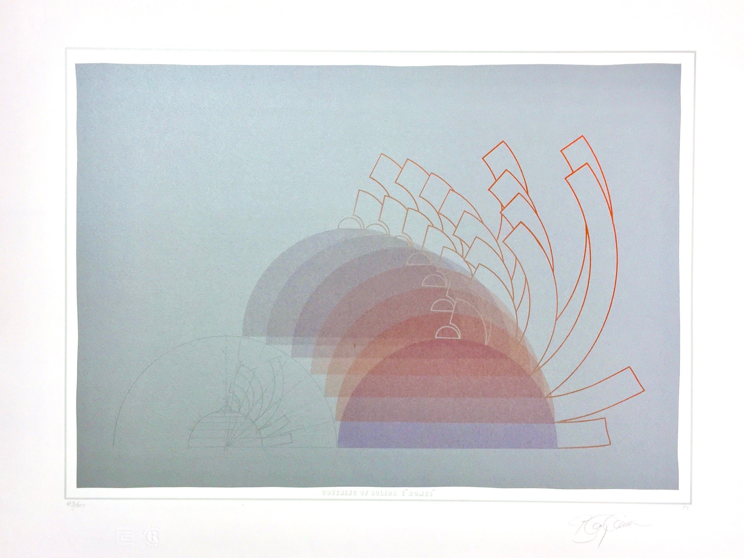 Covering of Solids, Domes, 1976, screenprint
