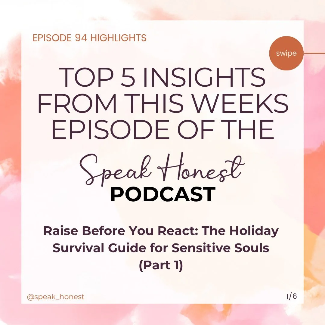 Holiday triggers got you feeling some type of way? 

Let&rsquo;s change that. This week I&rsquo;m walking you through my 5-step RAISE Method. The same one I use when family dynamics start heating up.

You&rsquo;ll learn how to calm your body before y