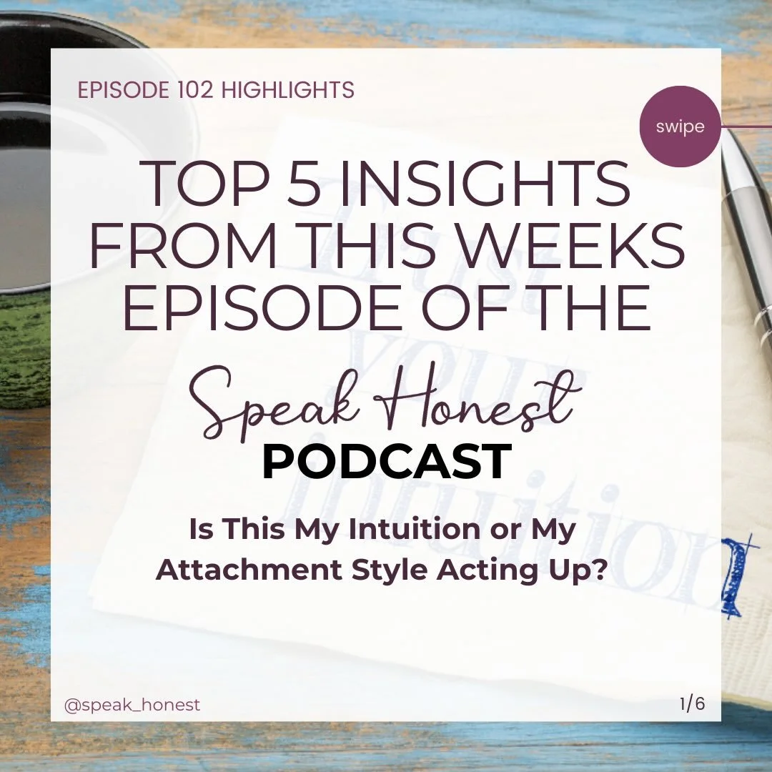 Ever felt that pressure to decide right now if someone is right for you&hellip; just so your nervous system can calm down?

In this week's episode of the Speak Honest Podcast, we&rsquo;re unpacking how to tell the difference between intuition and att