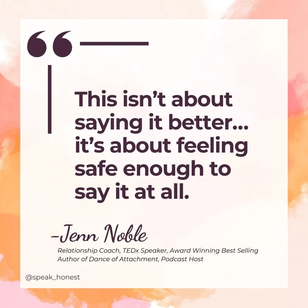 So many women think they need better words, better timing, better delivery.  But what&rsquo;s usually missing isn&rsquo;t communication skills&hellip; it&rsquo;s safety.

Safety to want, safety to ask, safety to not shrink or brace or overthink every