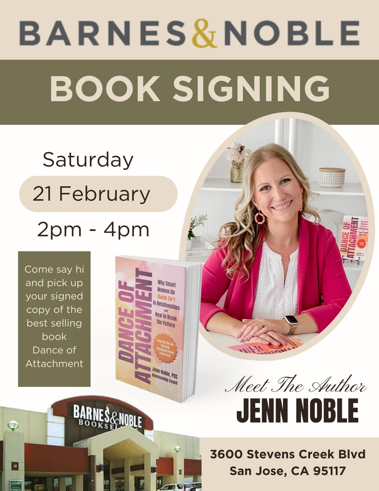 San Jose&hellip; I&rsquo;m signing my book at Barnes &amp; Noble 🧡

February 21st
2&ndash;4 PM
Barnes &amp; Noble &ndash; Stevens Creek Location

And this one feels personal.

Five years ago I was walking by the river heartbroken, trying to figure o