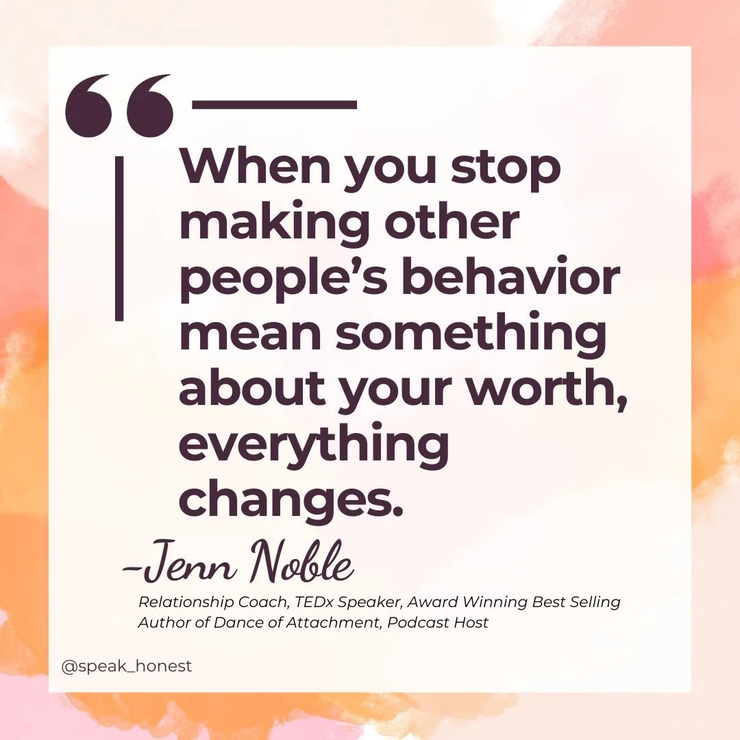 &ldquo;When you stop making other people&rsquo;s behavior mean something about your worth, everything changes.&rdquo;

Read that slowly. Because this is the shift.
When your friend doesn&rsquo;t text back. When you&rsquo;re always the one making the 