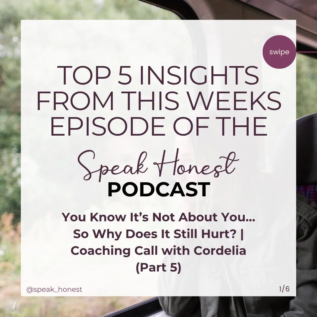 You can know it&rsquo;s not about you&hellip;  and still feel completely thrown off by it.

That doesn&rsquo;t mean you&rsquo;re broken.  It means your body is trying to tell you something.

This week&rsquo;s episode is a real coaching session where 