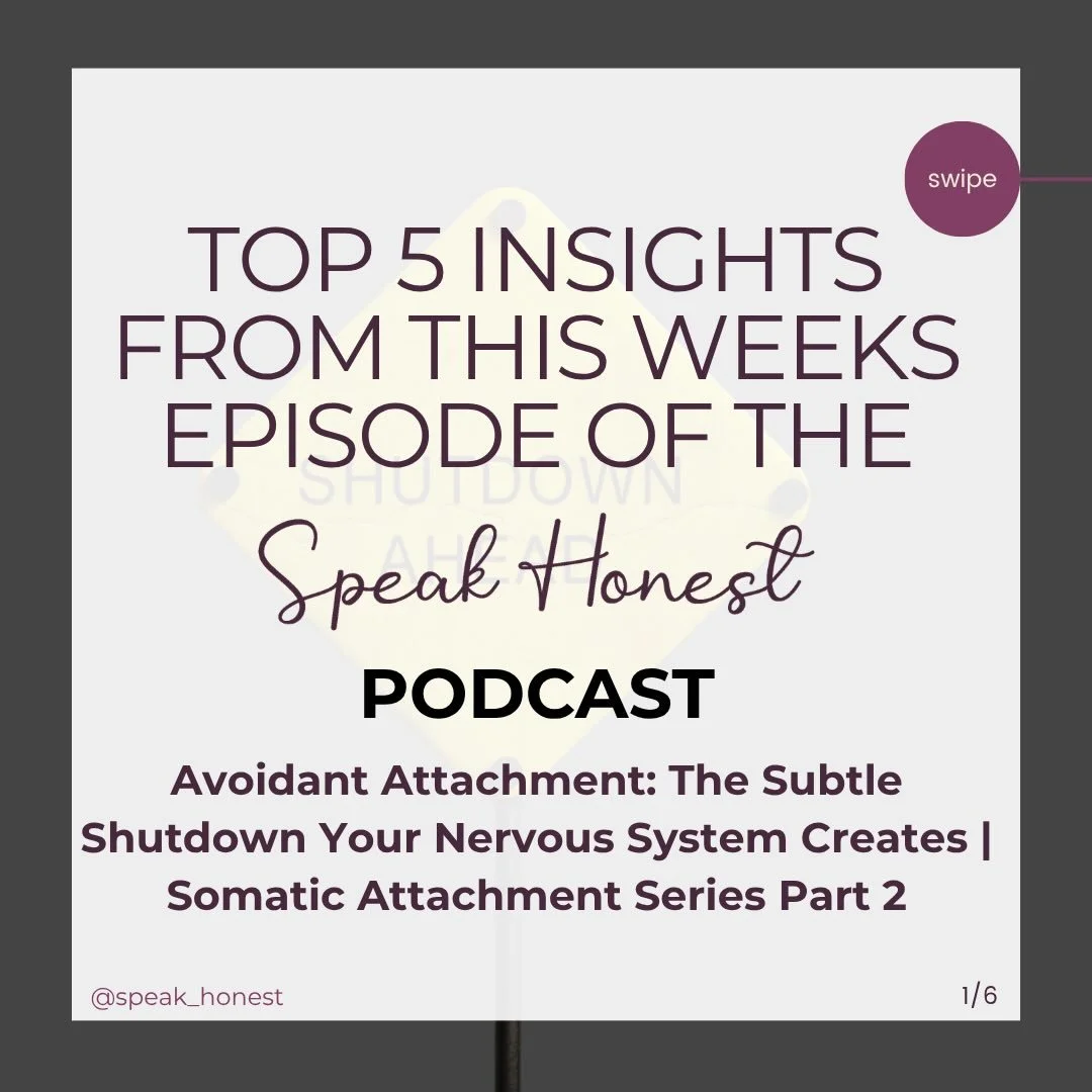 Your nervous system has been quietly making your relationship decisions, and most of us have no idea it is even happening. 👀

This week on Speak Honest we are slowing down that subtle &ldquo;something&rsquo;s off&rdquo; feeling and finally looking a