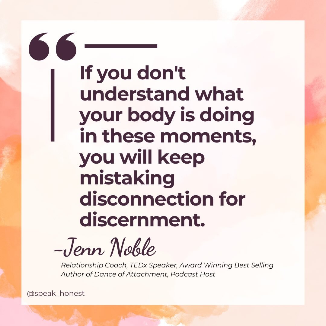 &ldquo;If you don&rsquo;t understand what your body is doing in these moments, you will keep mistaking disconnection for discernment.&rdquo;

This one hit me when I said it and I meant every word of it. 🙌

So many of us are out here making relations