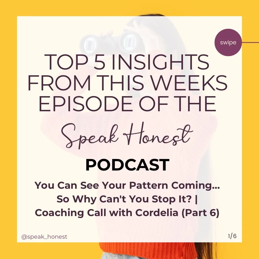 You already know what you&rsquo;re doing in relationships... so why does your body keep doing it anyway? 😅 

This week on Speak Honest we are sitting with that exact question and getting into what it actually takes to stop a pattern that awareness a