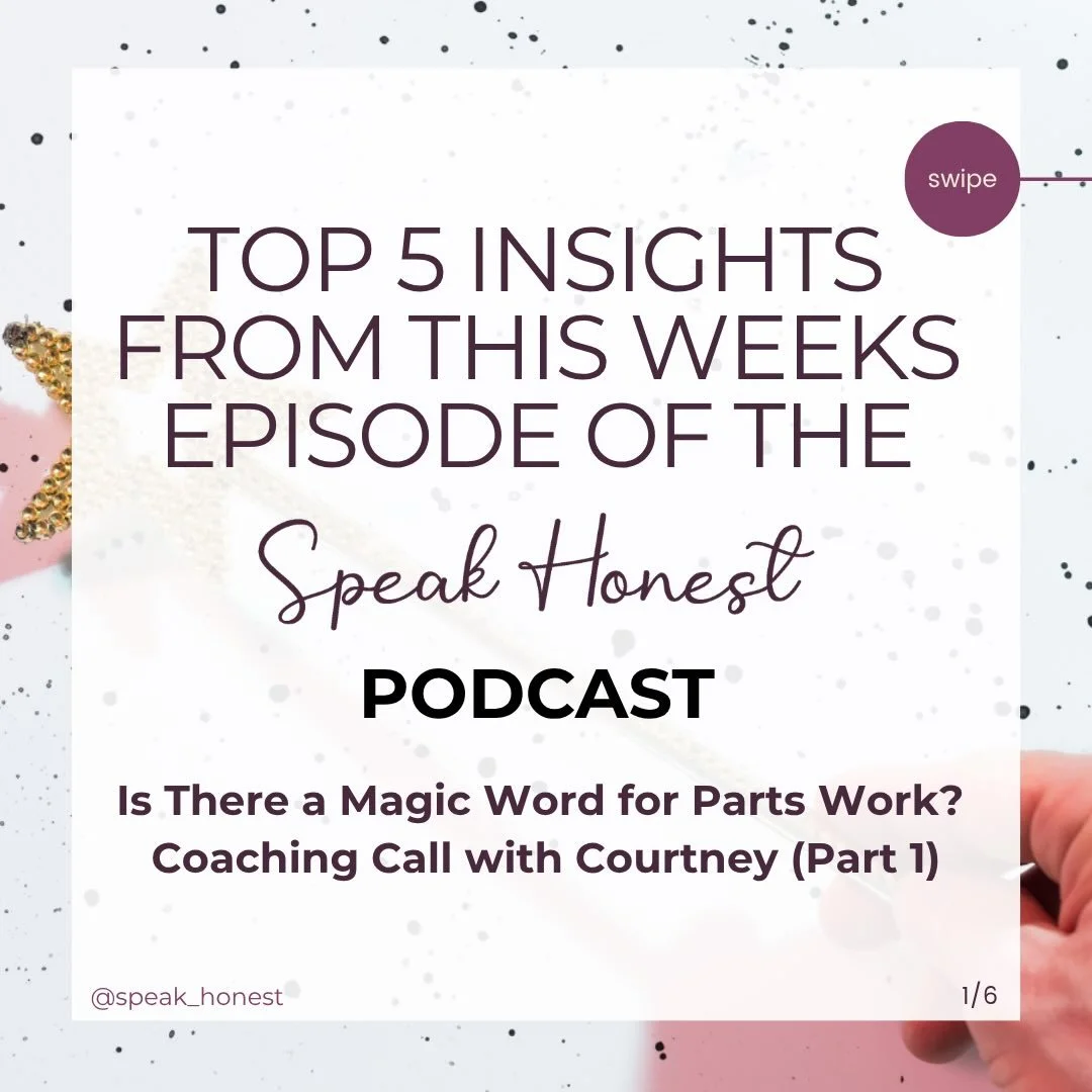 That part of you that shuts down, pulls away, or holds on way past the point where it makes sense? She&rsquo;s been protecting you this whole time. 

This week&rsquo;s Speak Honest episode is a live coaching session on parts work and we cover five th