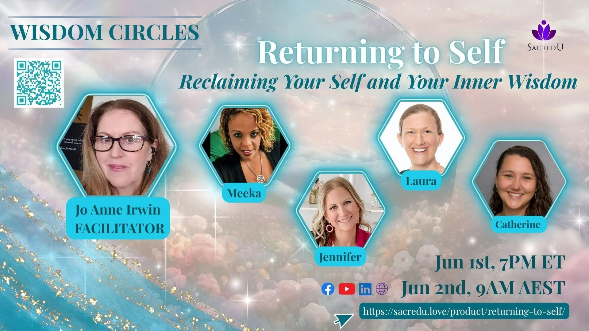 What happens when women from around the world come together to talk about reconnecting with themselves?

I'm about to find out.

I'm honored to be one of the speakers for the upcoming Wisdom Circle, *Returning to Self: Reclaiming Your Self and Your I