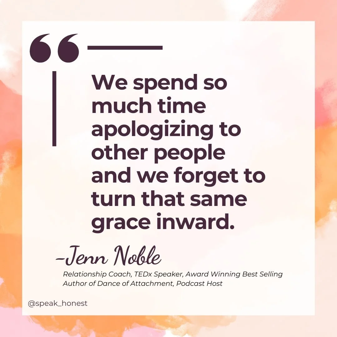 We spend so much time apologizing to other people and we forget to turn that same grace inward.

When was the last time you actually apologized to yourself? Not in a journaling prompt kind of way but genuinely, to the part of you that has been workin