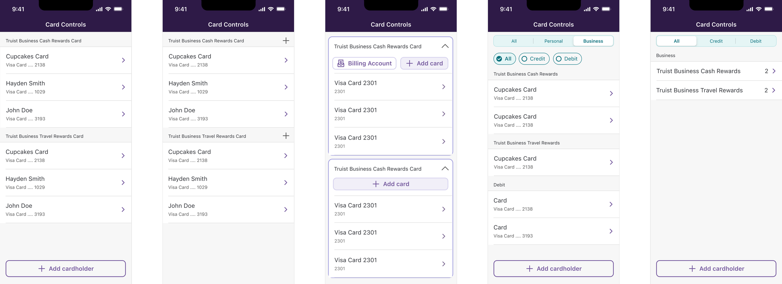 Business Card Management — Hayden Smith | UX Designer