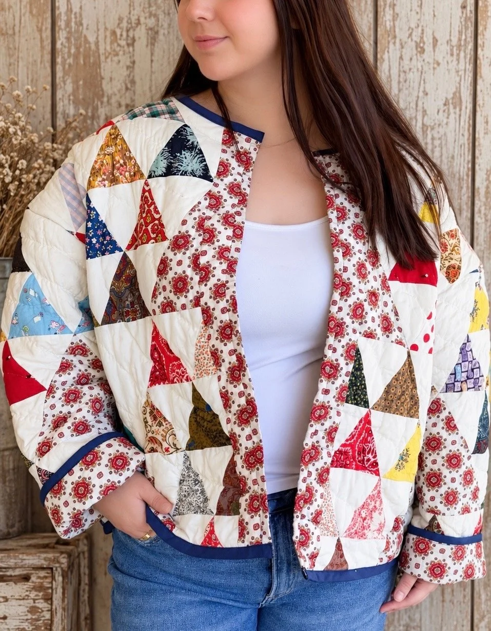 Mommy & Me Triangle Quilted Coat Set