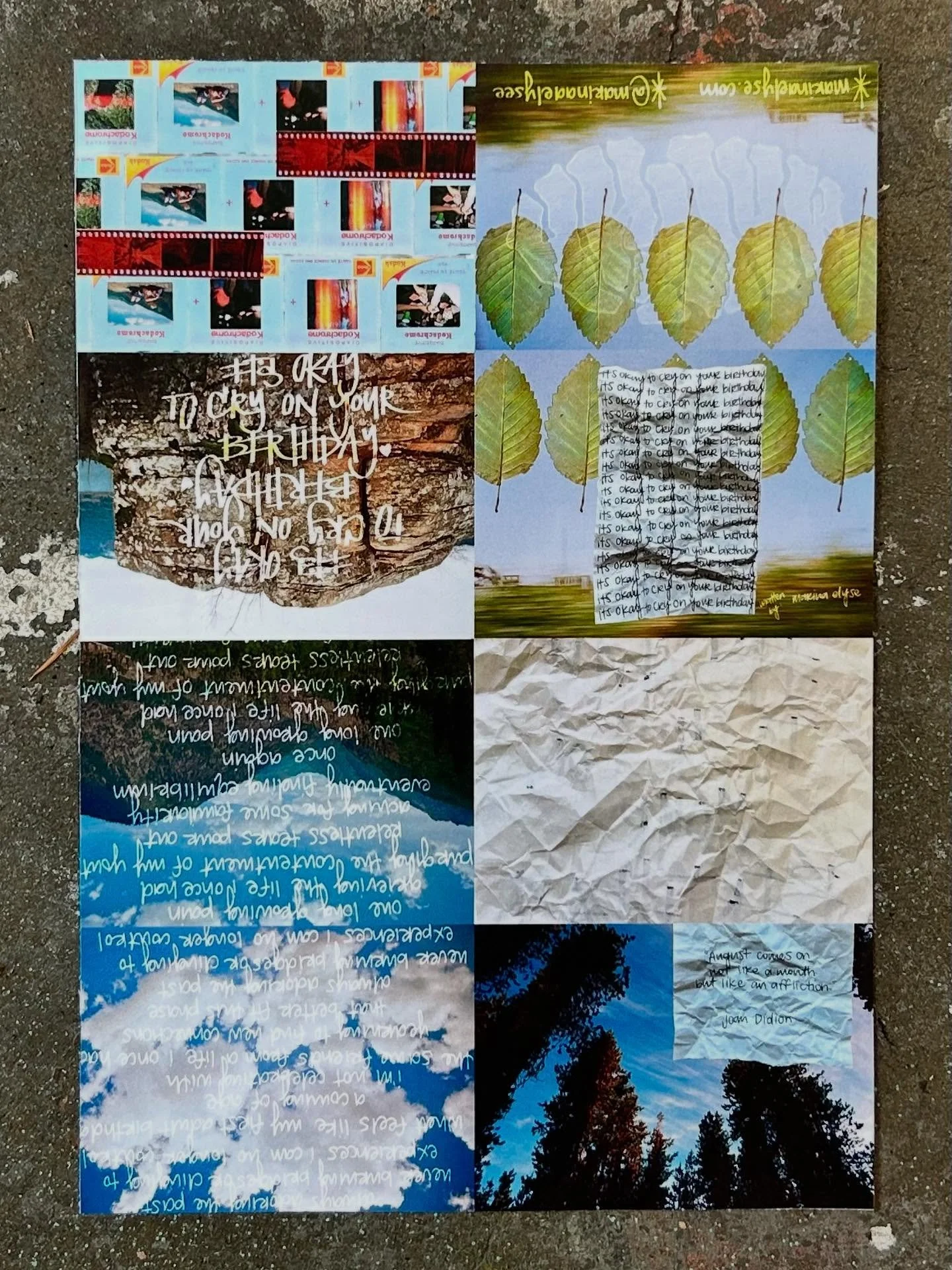 it&rsquo;s okay to cry on your birthday &mdash; by me

my third zine is complete!!! i&rsquo;m actually not selling these bad boys, but rather leaving them around town. i already left a few at @adxportland today, otherwise im planning on popping into 