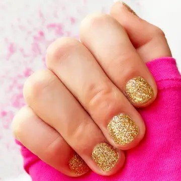 Kids Nail Wrap Gold Glitter.jpeg