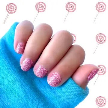 kids Nail Wrap Pink Glitter.jpeg