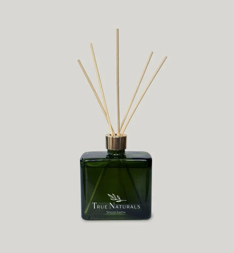 True Naturals Spiced Earth reed diffuser, all natural plant-based home goods