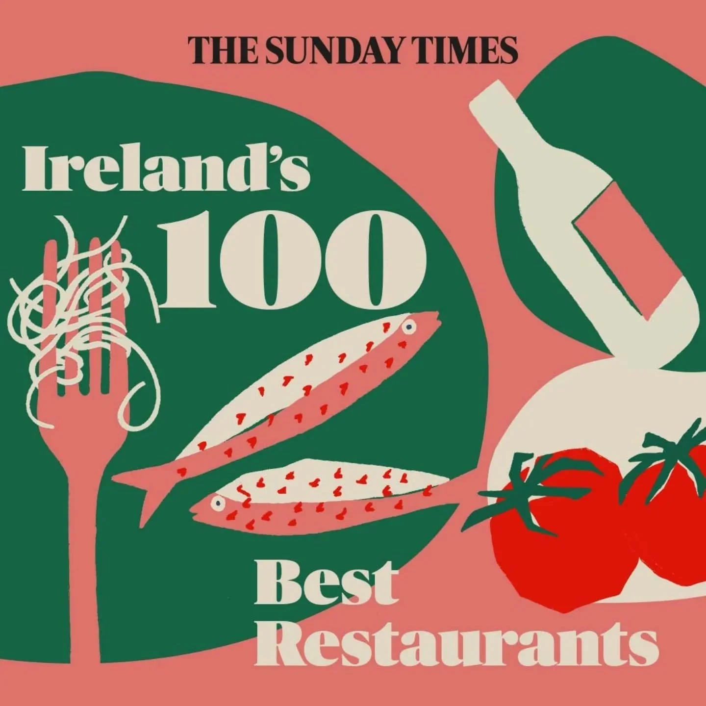 It is absolutely insane to me that we have been named as one of Ireland's 100 Best Restaurants for 2026. This is the fourth year in a row we've been included; I'm so so appreciative to everyone who's made this happen - ultimately that's the amazing t