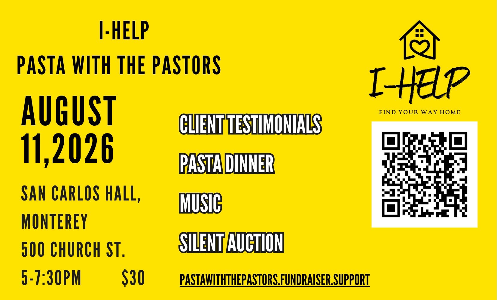 Flyer for Pasta with the Pastors