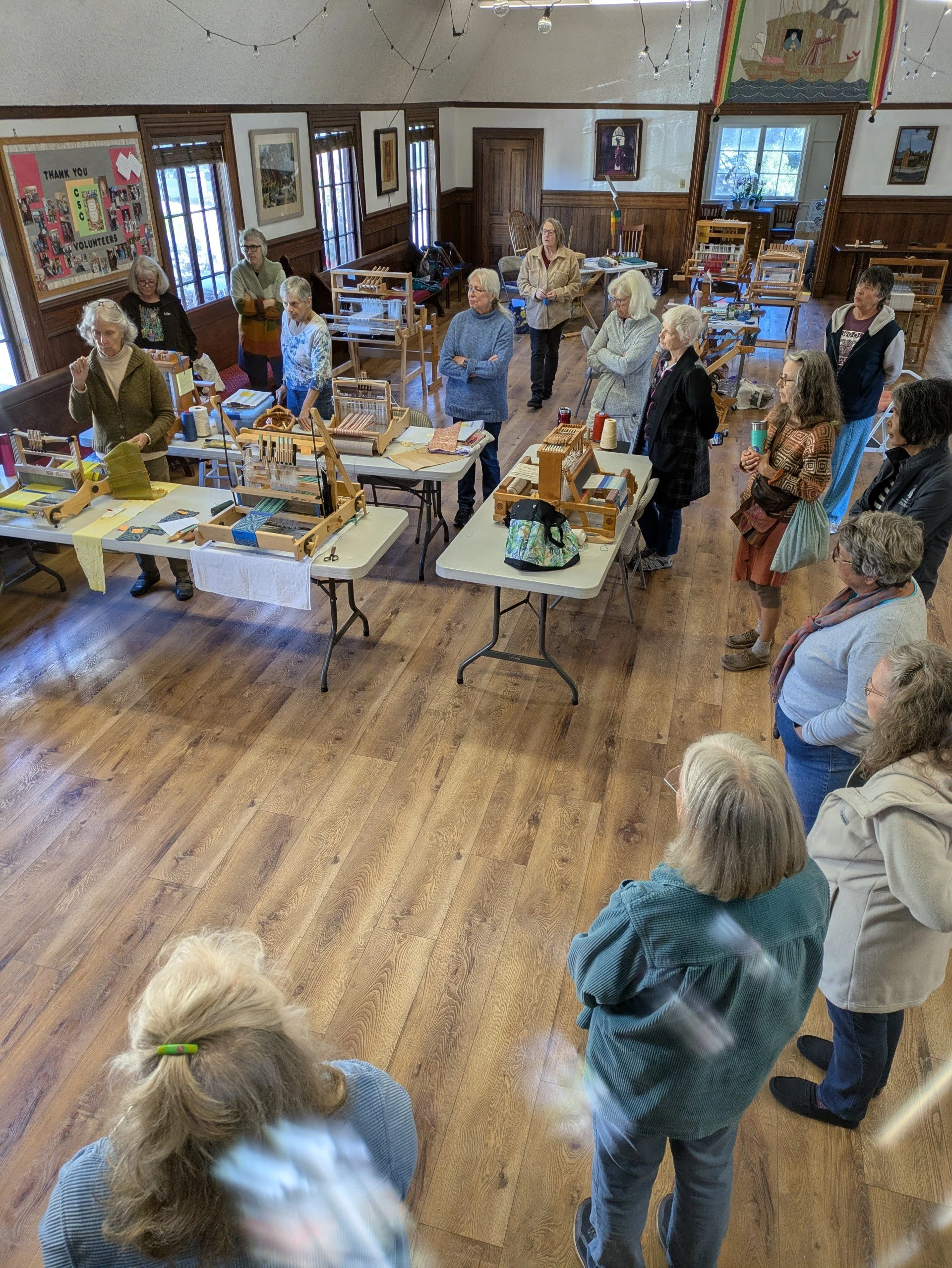 Weaving workshop held in Edwards Hall
