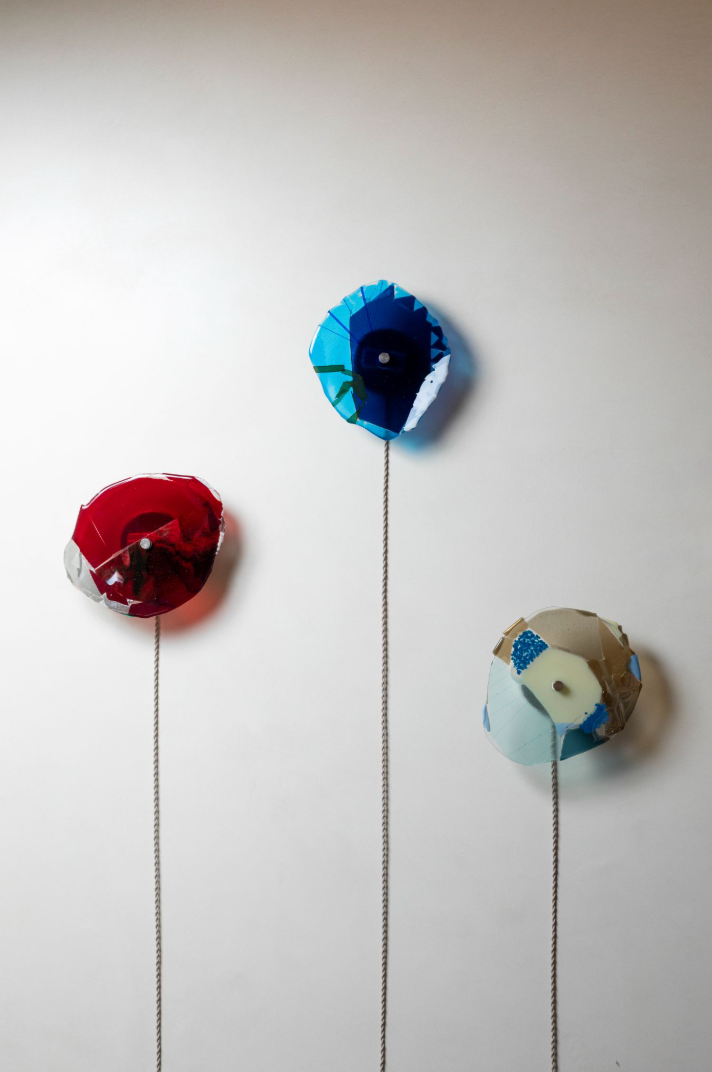 Glass Sconces, 2026 / Fused glass / 12 x 10 in

