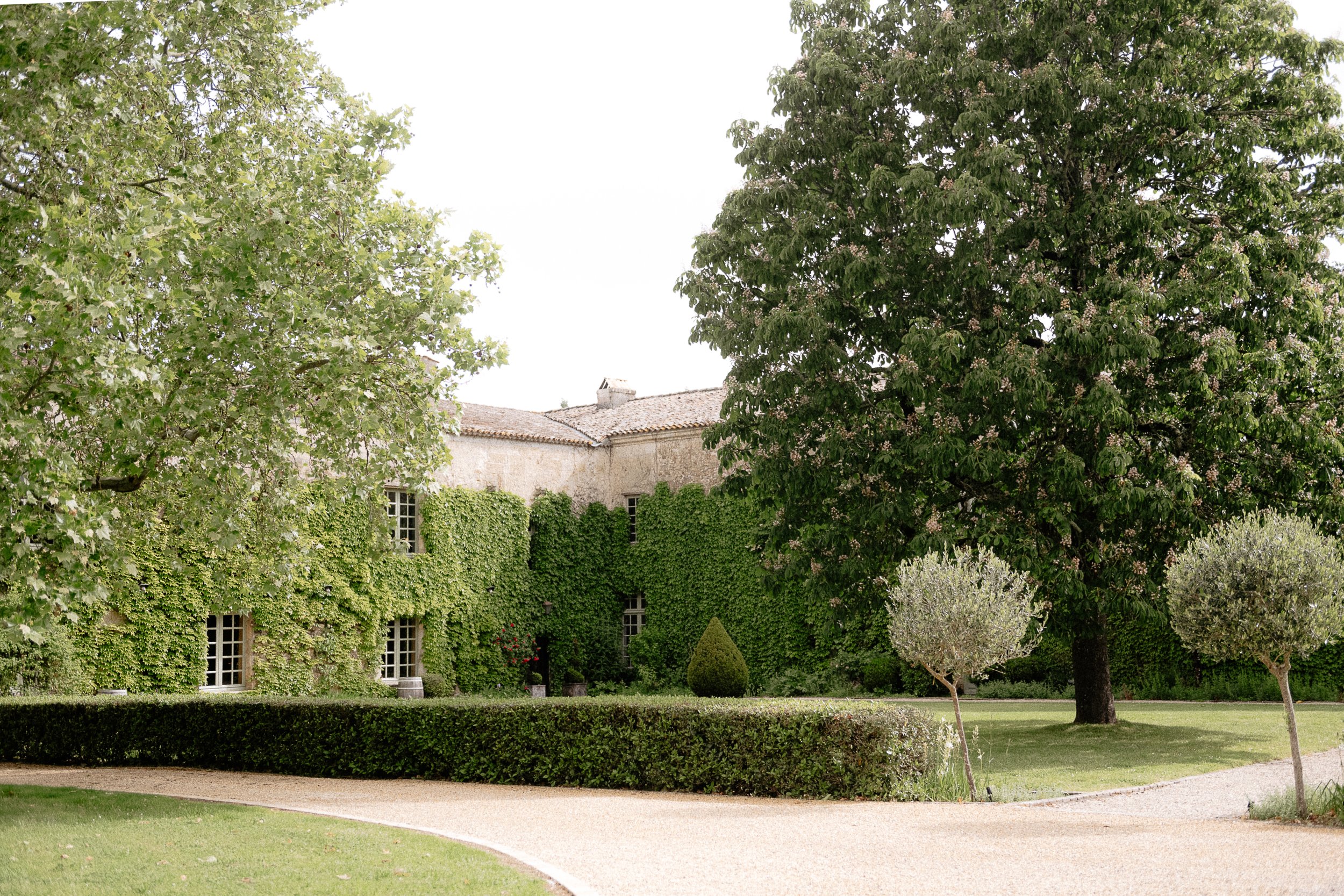 The grounds at Château Rigaud, in the vineyards east of Bordeaux