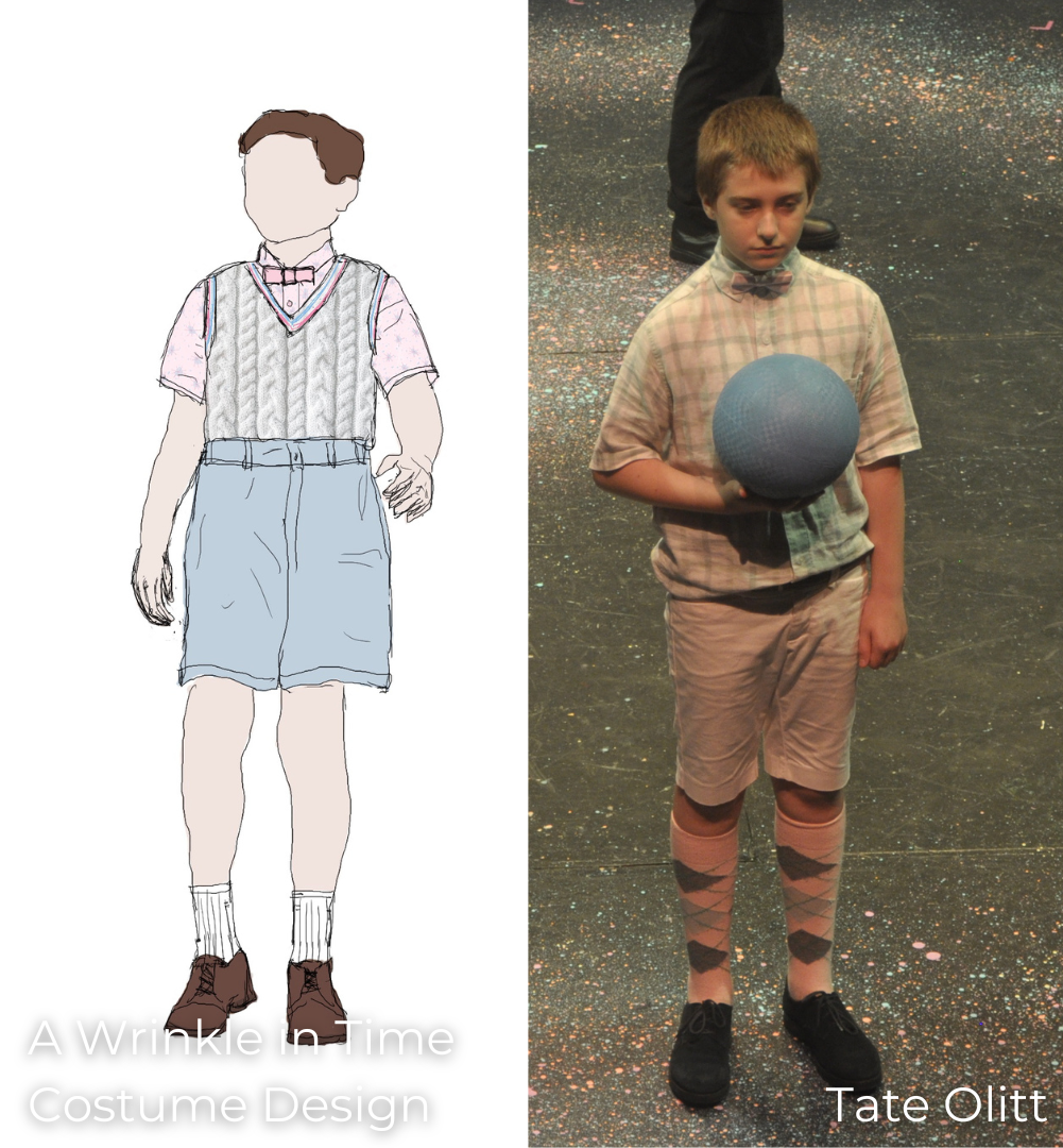 A Wrinkle in Time play Camazotz boy. Billy rendering and costume designed by Tate Olitt.