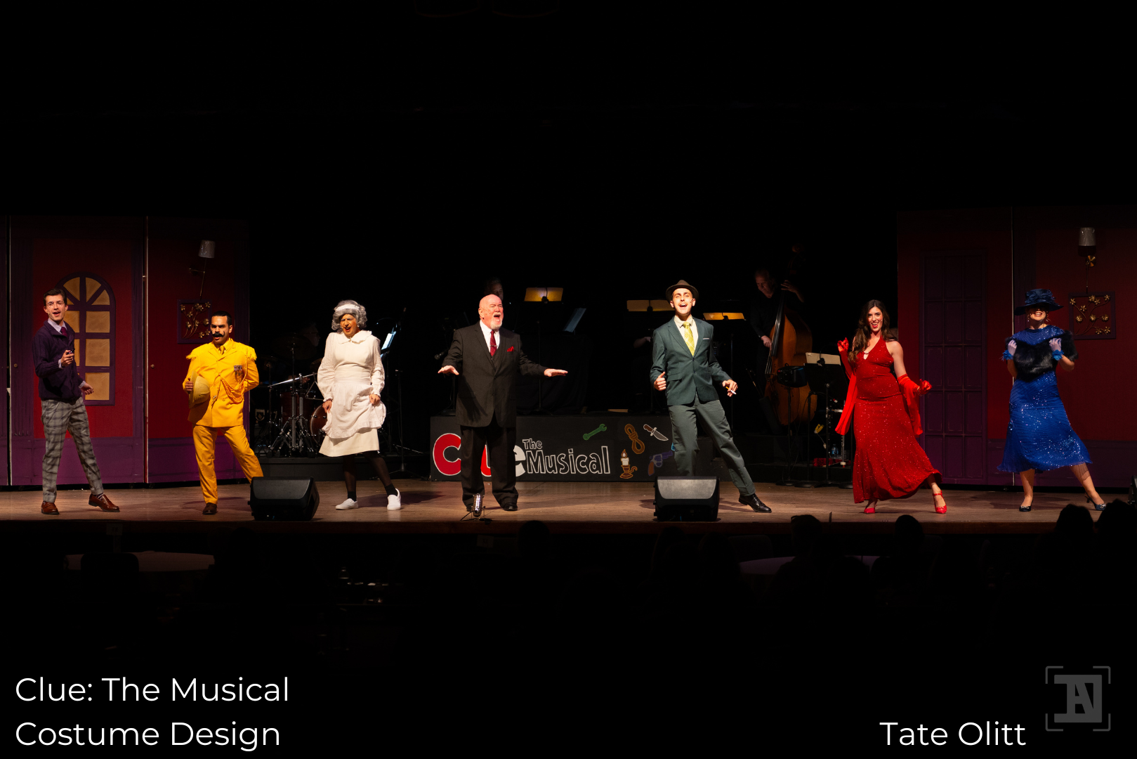 Suspects and Mr. Boddy Clue the Musical costume design
