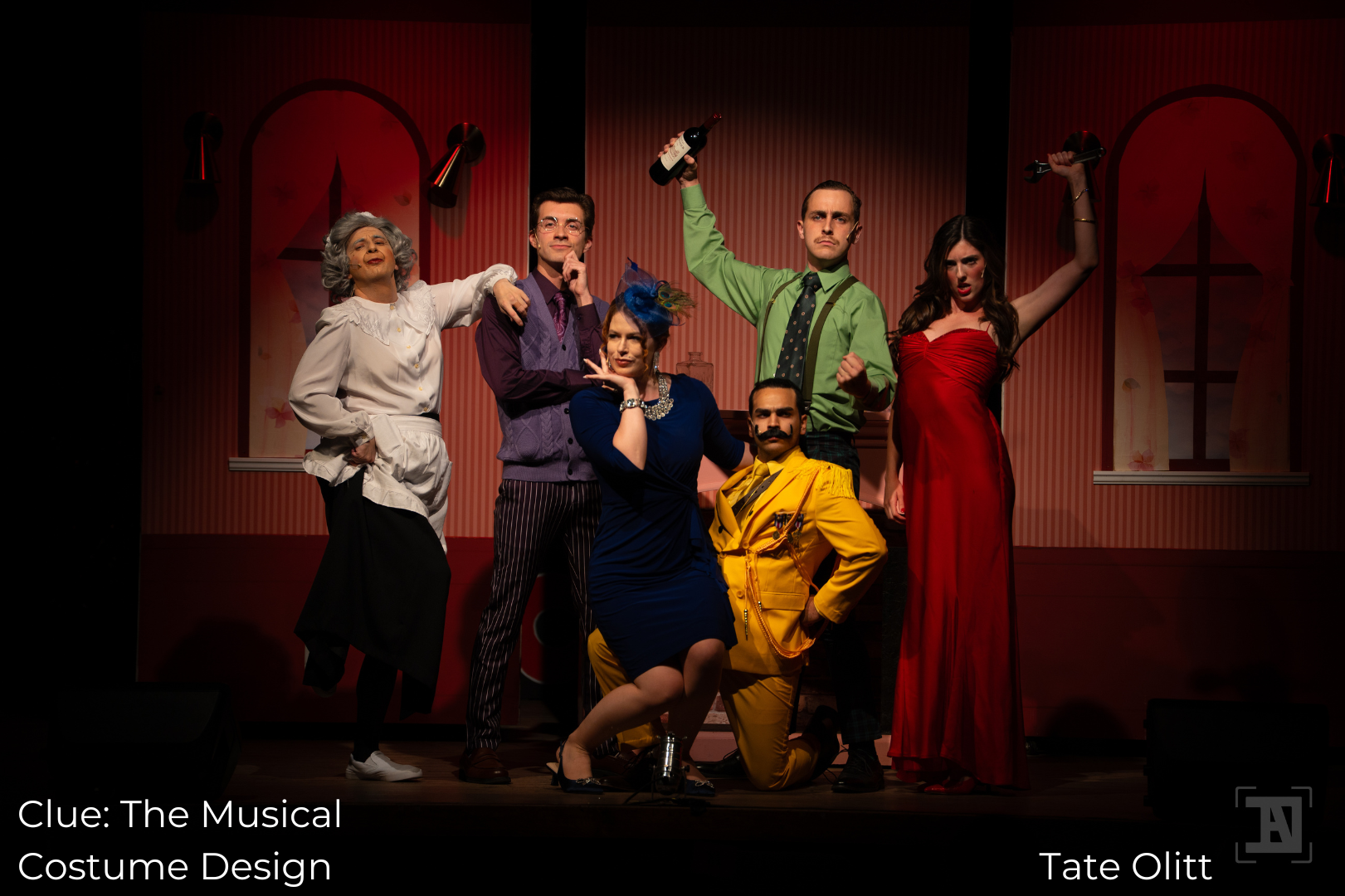Suspects Clue the Musical costume design