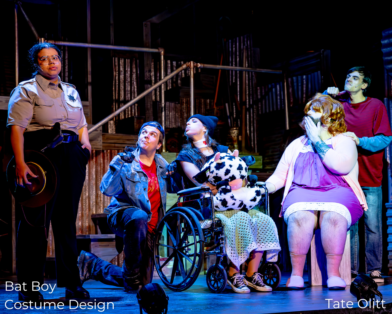 Bat Boy the Taylors and Sheriff costumes designed by Tate Olitt