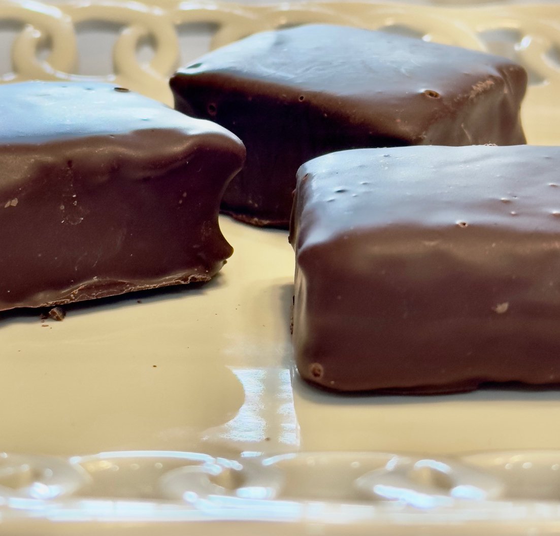 Image of Duo Drops chocolate covered homemade marshmallows.