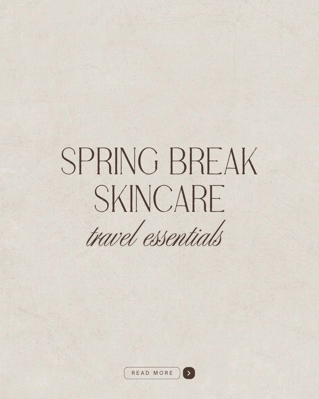 Spring break travel can throw off your routine&mdash;but your skin doesn&rsquo;t have to show it ✨

These are our favorite skincare travel essentials to help you stay consistent, protected, and glowing while you&rsquo;re on the go.

Travel is actuall