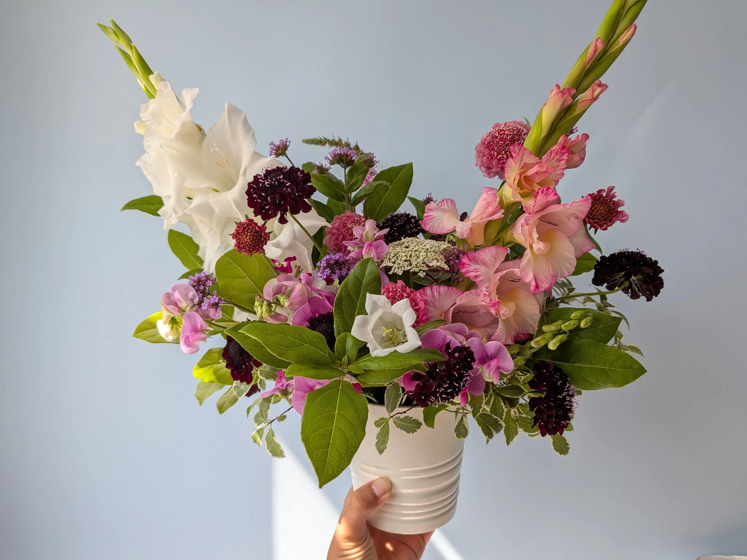Table arrangement for a summer wedding at Love Lane Brewery, Liverpool