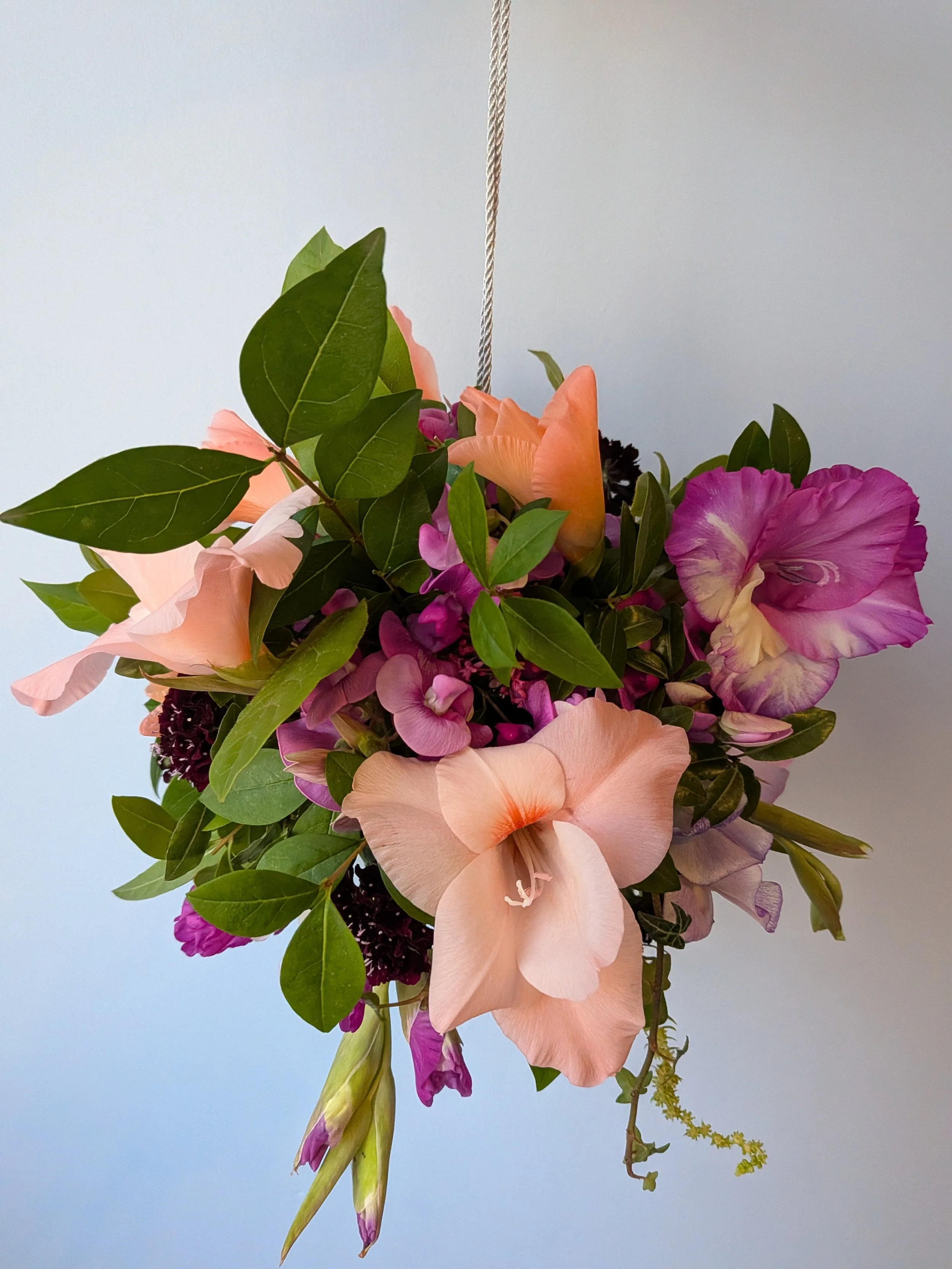 Handbag bouquet for a micro wedding at Ullet Road Unitarian Church, Liverpool