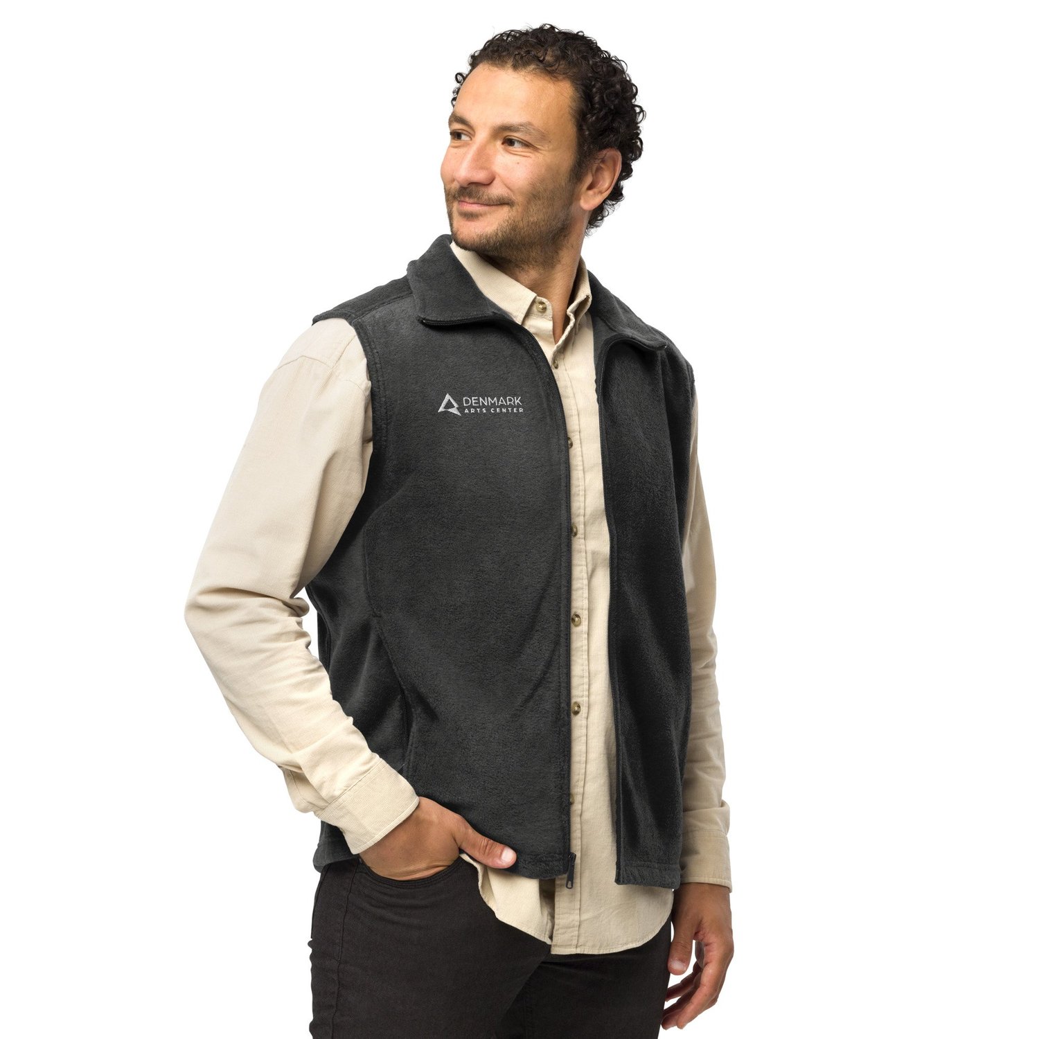 Men's Columbia fleece vest — Denmark Arts Center
