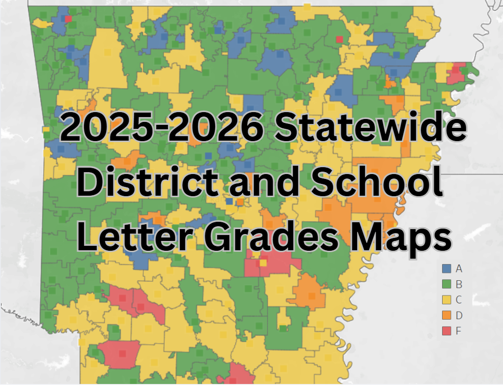 Arkansas state image link to statewide letter grades dashboards
