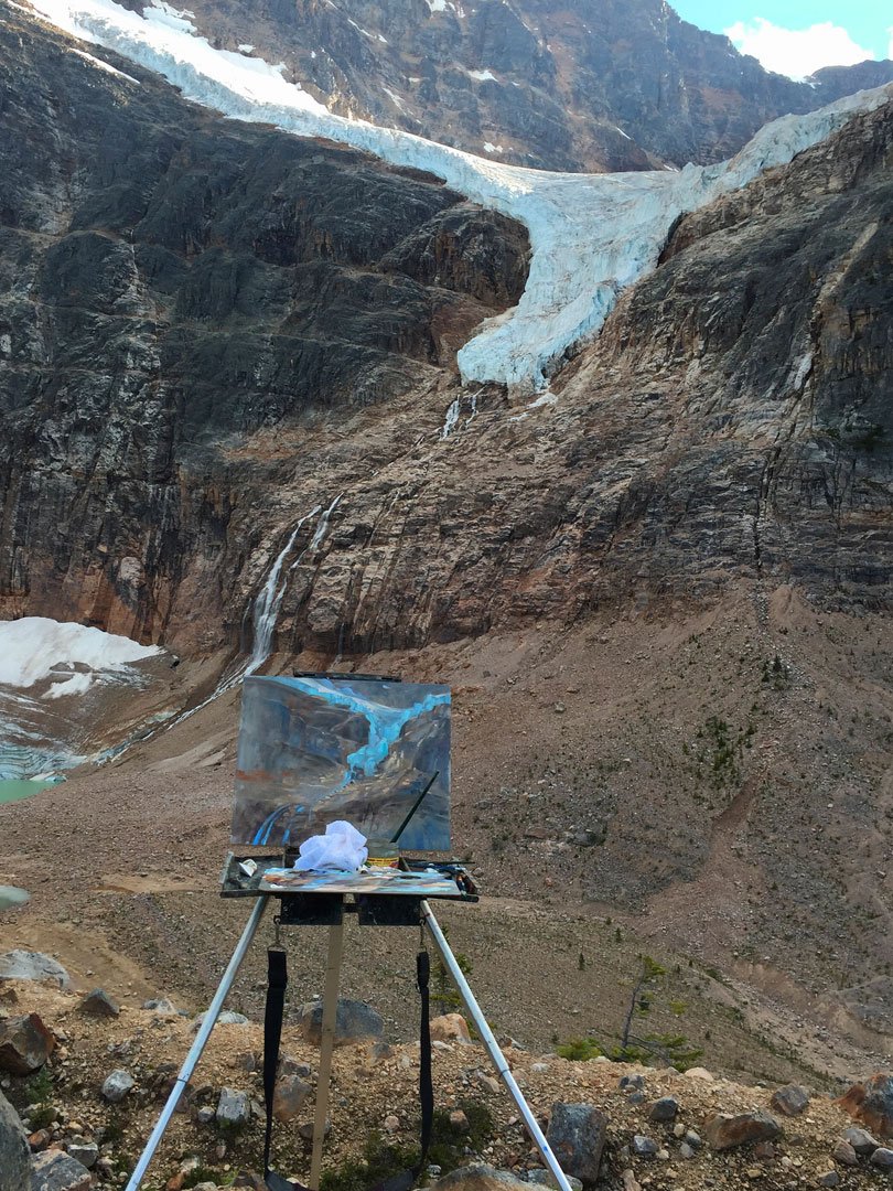 Field study of ‘Angel Glacier’, finished work below….