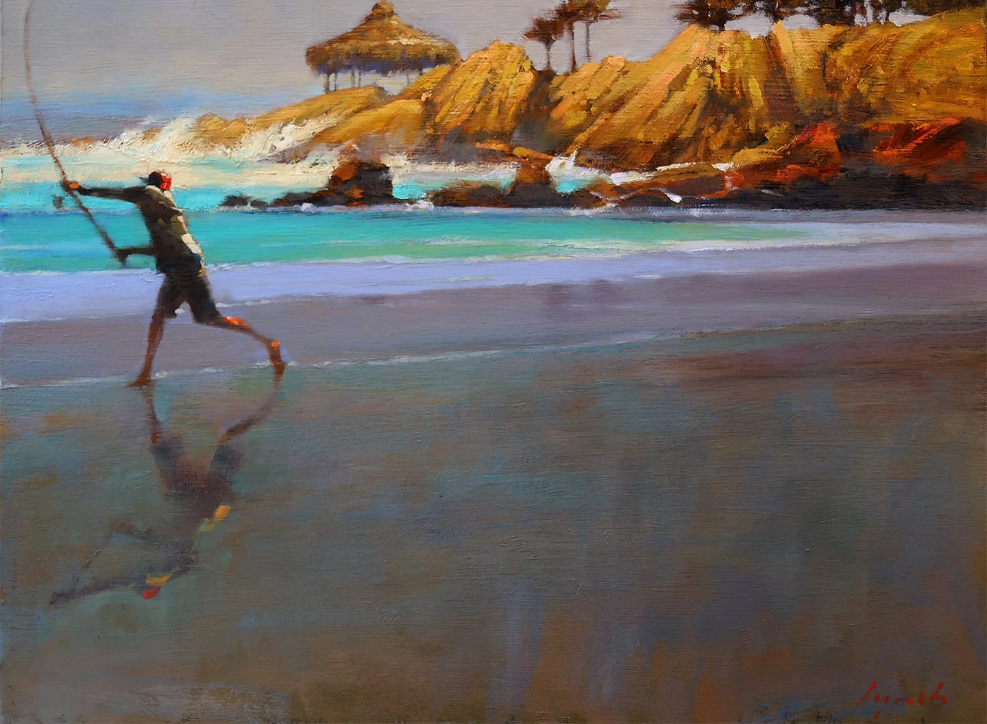 'Shore Fishing, Palmilla' 18 X 24 in. Ida Victoria Gallery