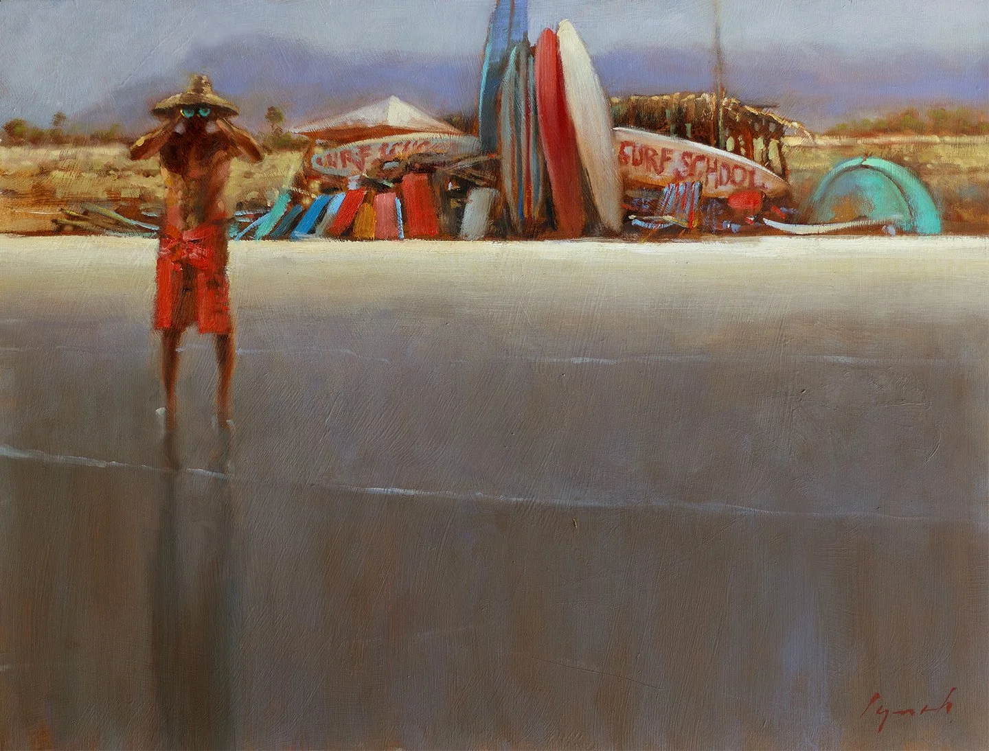 'Surf School, Cerritos' 18 X 24 in. Ida Victoria Gallery