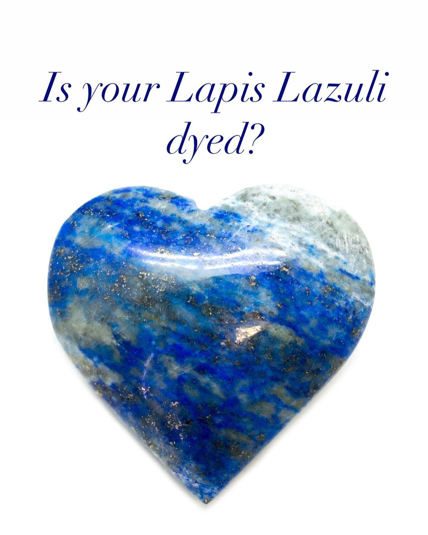 The popularity of Lapis Lazuli has kickstarted a big market for fakes.

So how can you tell if your lapis is made of plastic, is actually Sodalite that has been altered to look like Lapis, or just really poor quality Lapis that has been dyed darker t