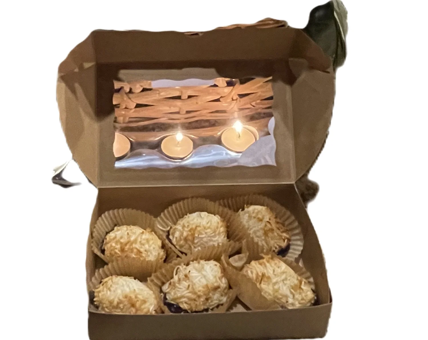 Chocolate dipped coconut macaroons 6 per box — Chef Mary's Gourmet