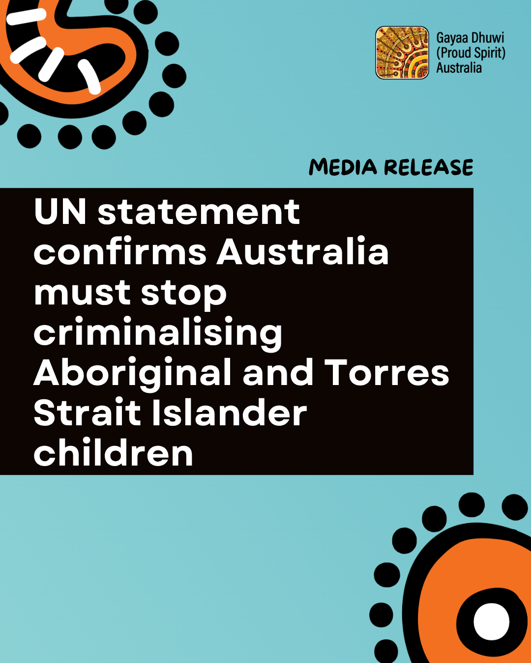 UN statement confirms Australia must stop criminalising Aboriginal and Torres Strait Islander children