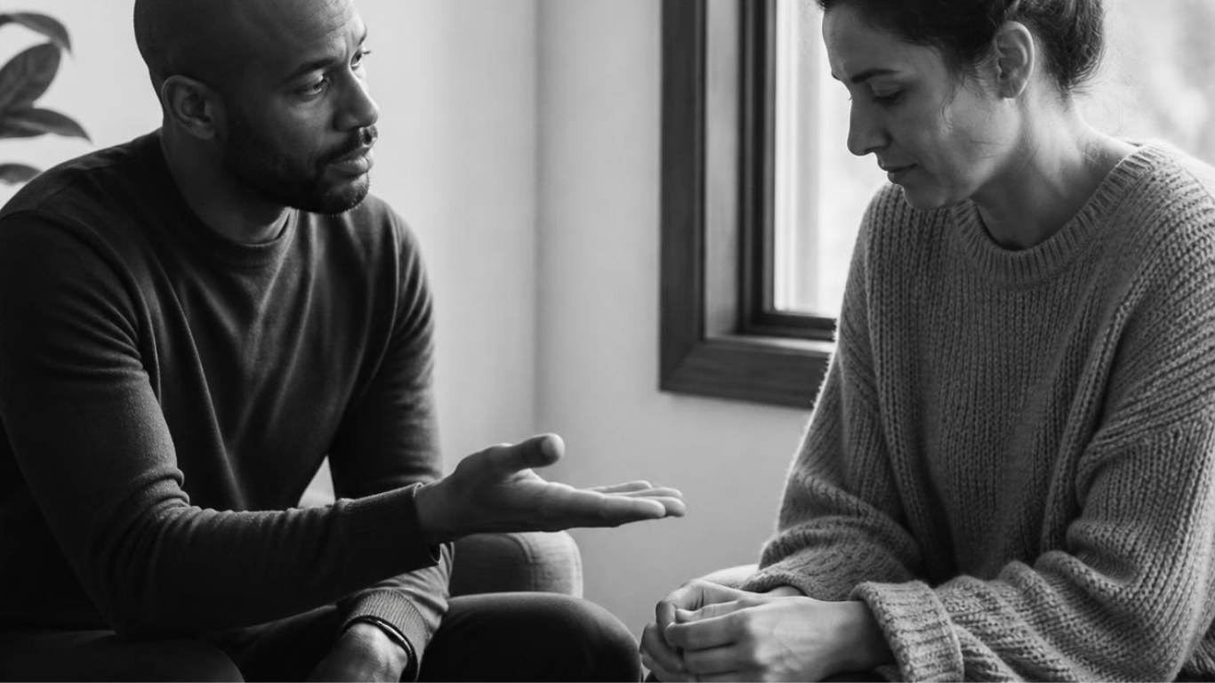Person receiving support while struggling with hyper-independence and accepting help
