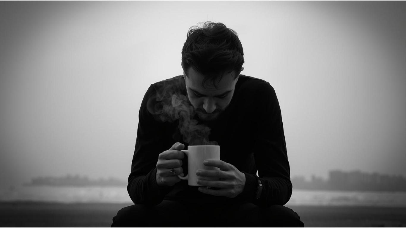 Person struggling to rest, symbolizing guilt and anxiety around slowing down.