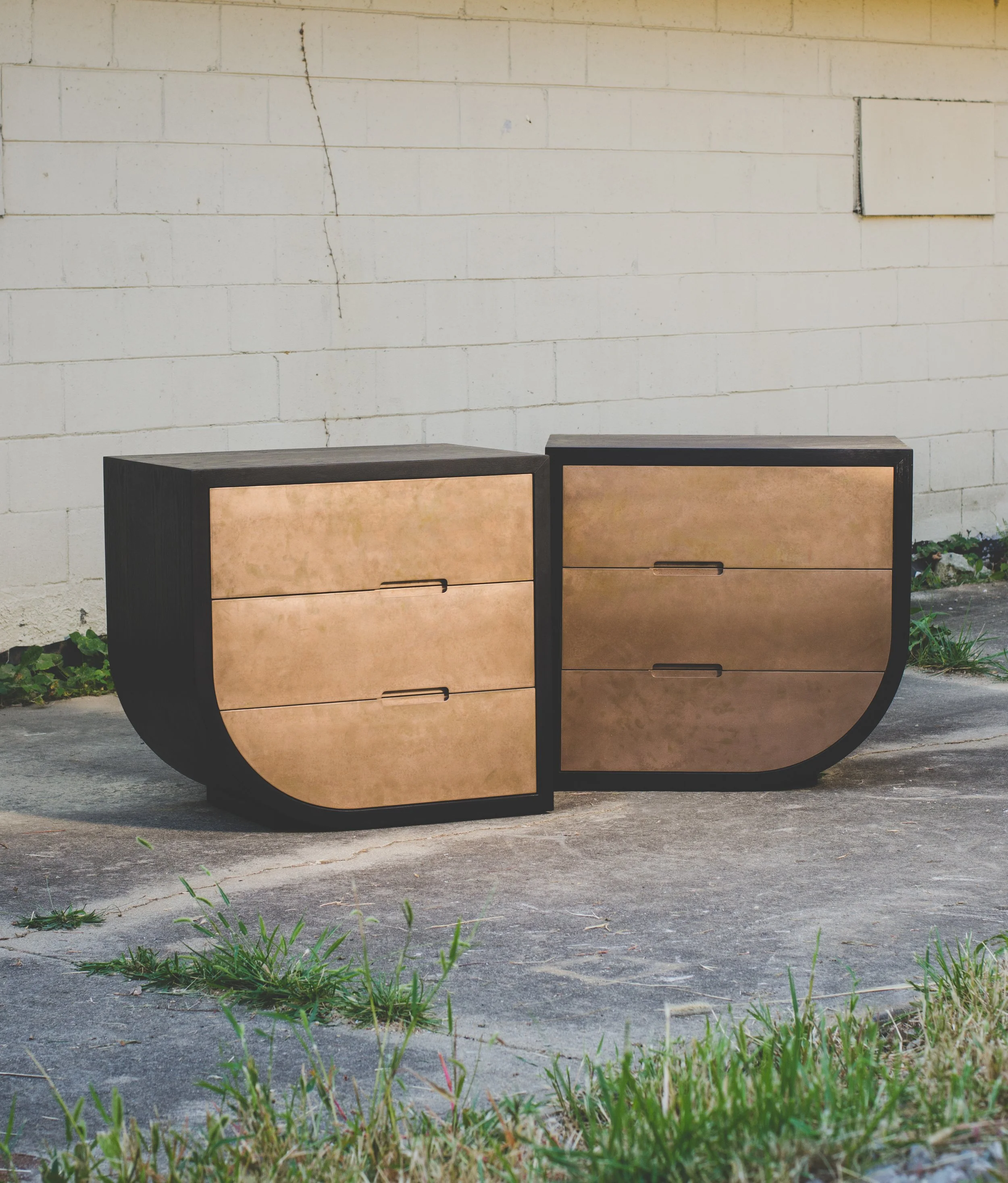 black oak nightstands